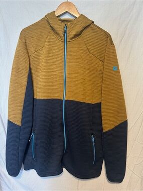 Killtec Men's Two-Tone Full-Zip Hoodie - Mustard & Navy